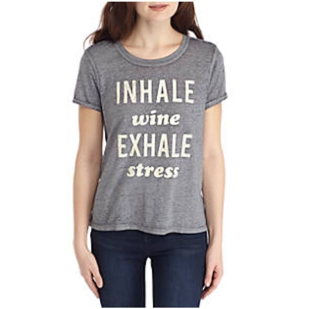 NWT True Craft "Inhale Wine Exhale Stress” - S‎